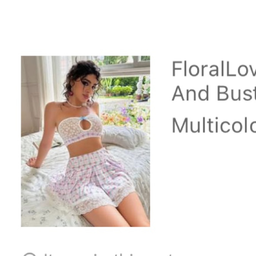 Floral lace two piece set